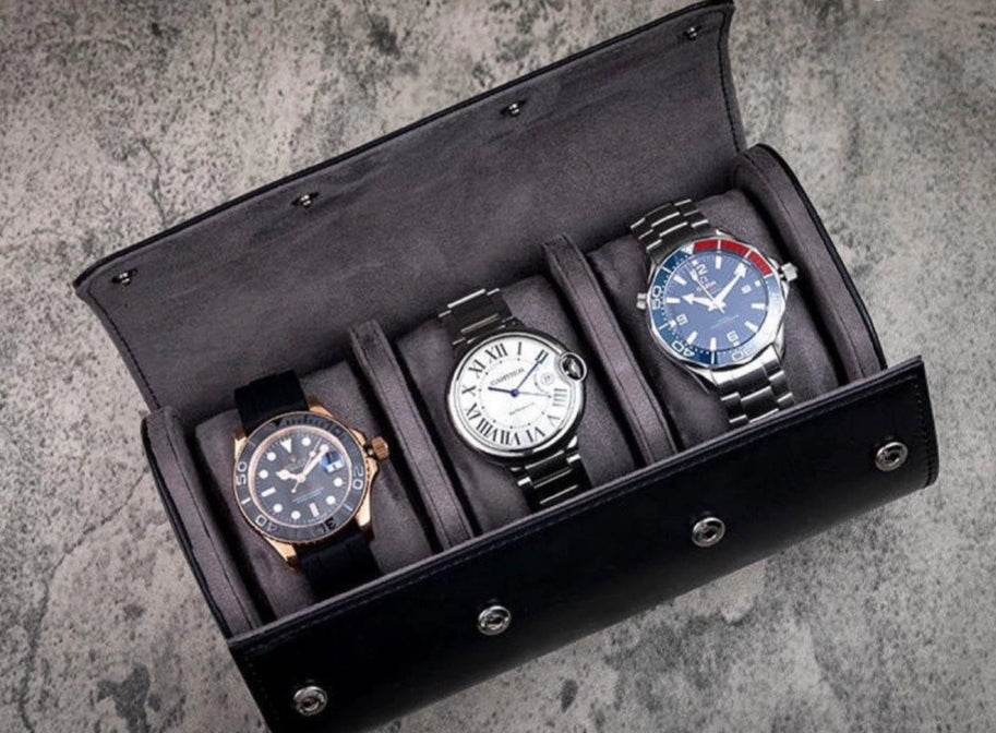 Portable Travel Watch Box Case Storage 3 slot